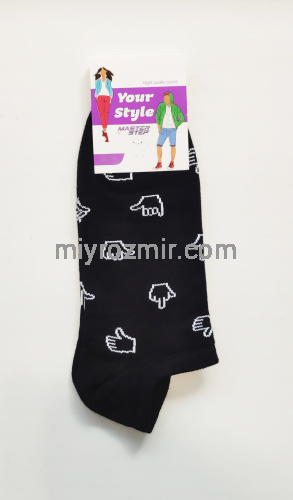 Прикольні шкарпетки різних кольорів з малюнками жестів Master Step 219 фото 15