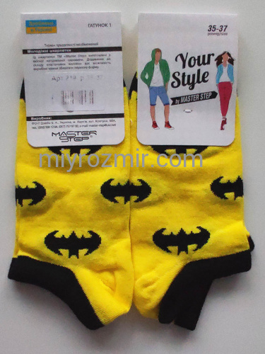 Прикольні шкарпетки унісекс Бетмен Master 219 / 836 фото 2