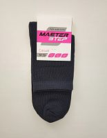 Темно-сірі жіночі бавовняні однотонні класичні шкарпетки без малюнку Master Step 212