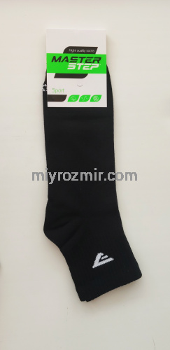 Спортивні однотонні середні шкарпетки з широкою резинкою Master Step 322