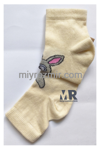 Gofre 301 набір 2шт бежеві прикольні дитячі шкарпетки з малюнками тварин фото 3