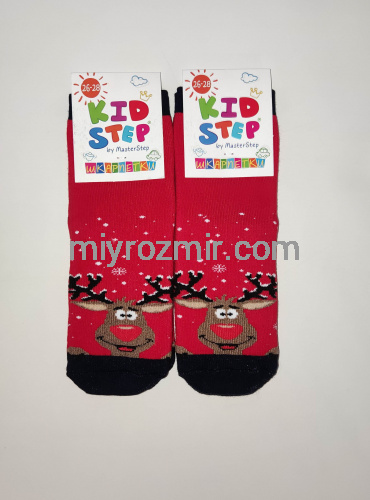 РІЗНІ МАЛЮНКИ Махрові теплі дитячі шкарпетки з новорічними малюнками  KidStep 849 фото 16
