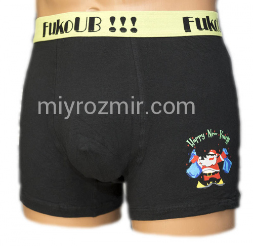 Чоловічі бавовняні боксерки, труси шорти з широкою резинкою Fuko UB 8091 фото 4