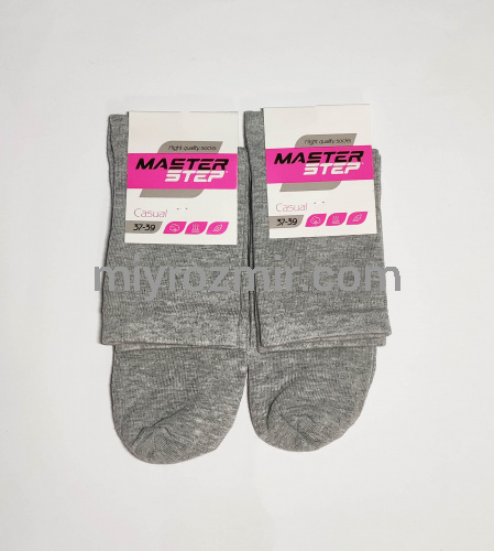 Сірі класичні жіночі шкарпетки без малюнку Master Step 212 фото 4