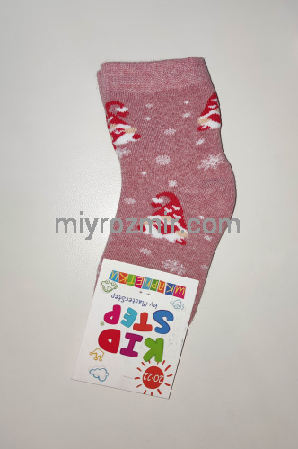 РІЗНІ МАЛЮНКИ Махрові теплі дитячі шкарпетки з новорічними малюнками  KidStep 849 фото 7