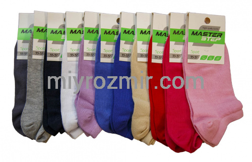 Жіночі низькі однотонні кольорові шкарпетки без малюнку Master Step 429 фото 2