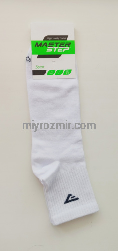 Спортивні однотонні середні шкарпетки з широкою резинкою Master Step 322 фото 4