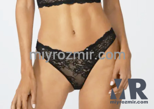Ellen Group Mix&match LMBA 301/10/02 набір 2шт чорних жіночих трусиків міні-бікіні з мереживом без малюнку