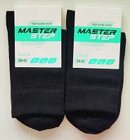Чорні чоловічі класичні шкарпетки Бавовна однотонні Casual 172 Master