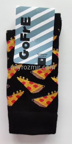 Шкарпетки чоловічі з прикольним малюнком Піца 106 Gofre фото 2