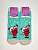 Прикольні новорічні жіночі шкарпетки з Дідом Морозом Легка Хода 5441 Бірюза 38-39