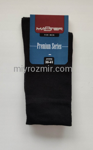 Чорні чоловічі класичні шкарпетки Бавовна однотонні Premium 171 Master