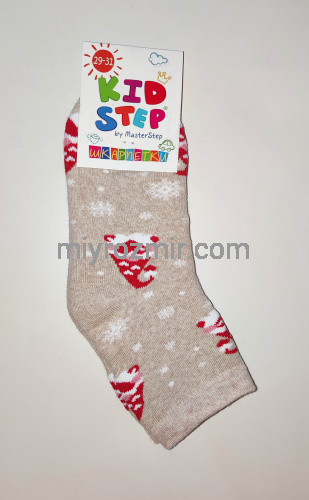 РІЗНІ МАЛЮНКИ Махрові теплі дитячі шкарпетки з новорічними малюнками  KidStep 849 фото 5