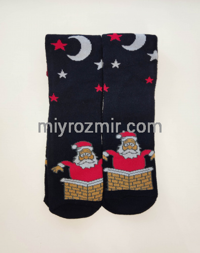 РОЗПРОДАЖ! Жіночі махрові шкарпетки з новорічним малюнком Bravo фото 5