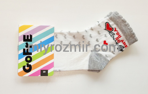 Білі дитячі шкарпетки з малюнком Серденька 301 Gofre фото 7