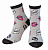 Жіночі демісезонні бавовняні шкарпетки з прикольним малюнком Легка Хода 5438 Сірі 36-37