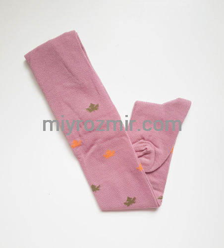 Master Step KidStep 5001 рожеві дівчачі колготи з листочками Master Step KidStep 5001 рожеві дівчачі колготи з листочками