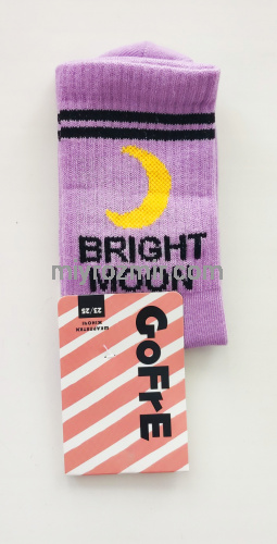 Спортивні бавовняні шкарпетки з широкою резинкою Місяць Bright moon Gofre 208