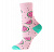 Демісезонні жіночі прикольні шкарпетки з малюнком кавуна Giulia WSL-035 Рожеві 39-40