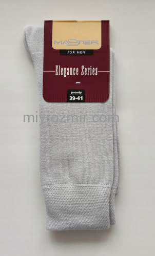 Світло-сірі чоловічі класичні шкарпетки Бавовна однотонні Elegance 110 Master