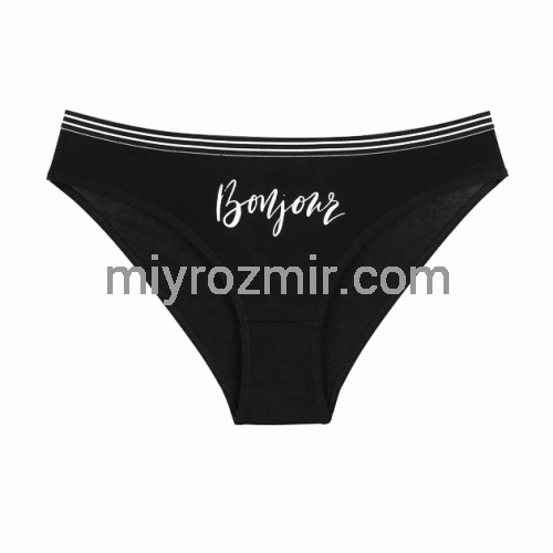 Donella 2171SZ чорні жіночі бавовняні трусики з неширокою спортивною резинкою фото 5