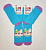 Дитячі махрові теплі шкарпетки з малюнками KidStep 055 Блакитні 22 10-11 років