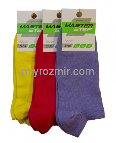Жіночі низькі однотонні кольорові шкарпетки без малюнку Master Step 429 фото 3