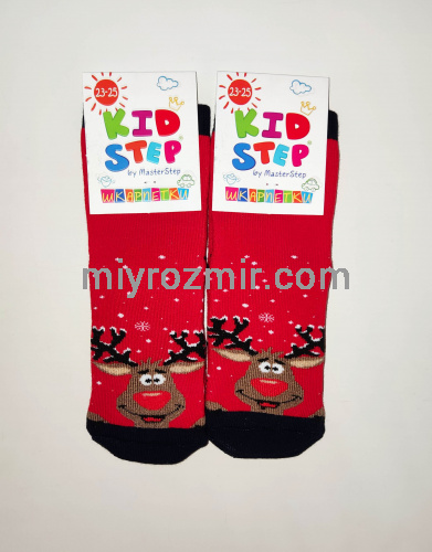 РІЗНІ МАЛЮНКИ Махрові теплі дитячі шкарпетки з новорічними малюнками  KidStep 849 фото 15