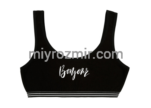 Donella 8971SZ жіночий чорний топ на широких бретелях