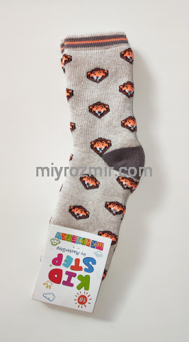 Зимові високі махрові дитячі шкарпетки з львами KidStep 822 фото 2