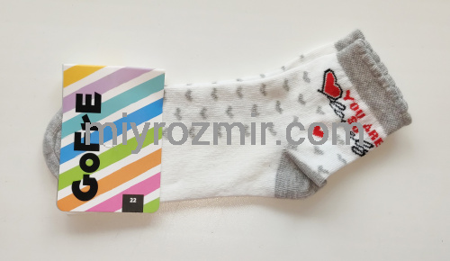 Білі дитячі шкарпетки з малюнком Серденька 301 Gofre фото 8