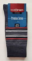 Темно-сірі чоловічі класичні шкарпетки Бавовна Premium 173 Master