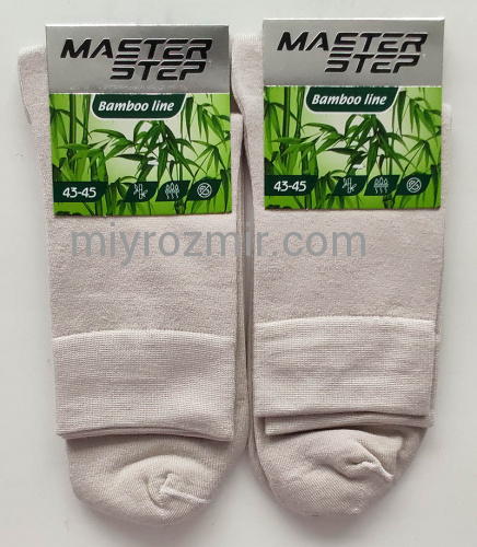 Світло-сірі чоловічі шкарпетки Бамбук однотонні 754 Master Step
