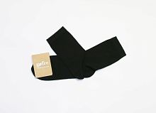 Gofre 303 чорні однотонні високі дитячі шкарпетки без малюнку