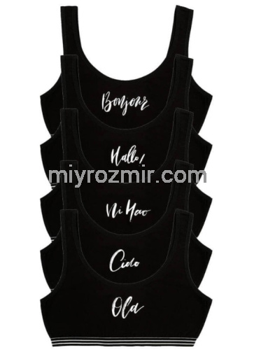 Donella 8971SZ жіночий чорний топ на широких бретелях фото 2