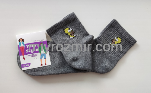Чоловічі шкарпетки з махровою стопою з Сімпсоном Гомером Master Step 403 фото 6