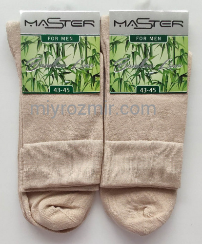 Бежеві чоловічі шкарпетки Бамбук однотонні 754 Master фото 4