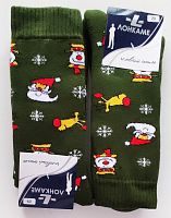 Шкарпетки чоловічі з прикольним новорічним малюнком 3065