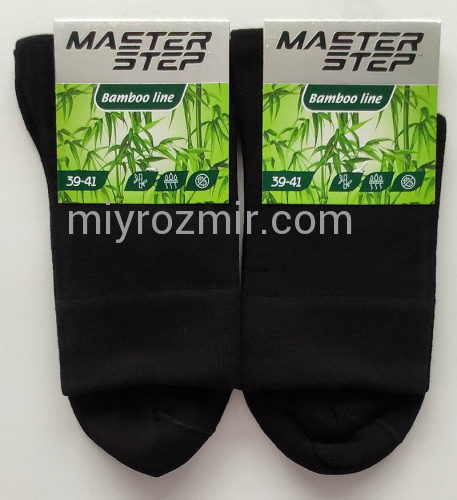 Чорні чоловічі шкарпетки бамбук без малюнку 754 Master фото 2