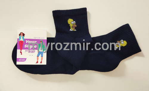 Чоловічі шкарпетки з махровою стопою з Сімпсоном Гомером Master Step 403 фото 9
