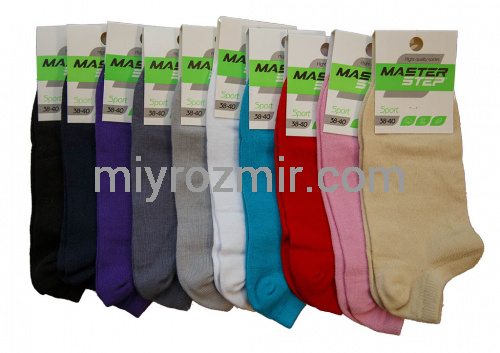 Жіночі низькі однотонні кольорові шкарпетки без малюнку Master Step 429 фото 4