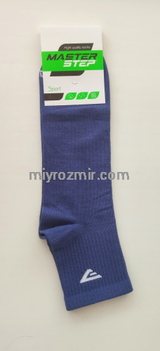 Спортивні однотонні середні шкарпетки з широкою резинкою Master Step 322 фото 5