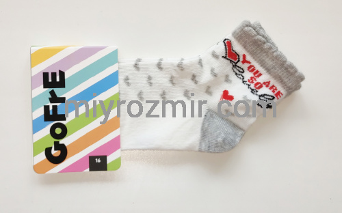 Білі дитячі шкарпетки з малюнком Серденька 301 Gofre фото 5