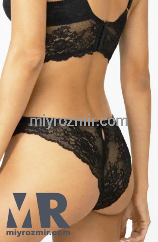 Ellen Group Mix&match LMBA 301/10/02 набір 2шт чорних жіночих трусиків міні-бікіні з мереживом без малюнку фото 5