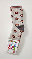 Зимові високі махрові дитячі шкарпетки з львами KidStep 822