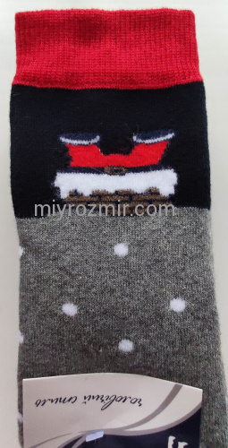 Шкарпетки новорічні махра Лонкаме 3065 фото 2