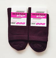 Бордові жіночі бавовняні однотонні шкарпетки Master Step 212