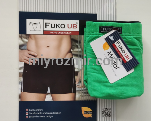Однотонні чоловічі труси без малюнку, шорти, модал, Fuko UB 7869