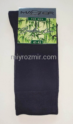 Темно-сірі чоловічі бамбукові безшовні класичні шкарпетки без малюнку 750 Master фото 4
