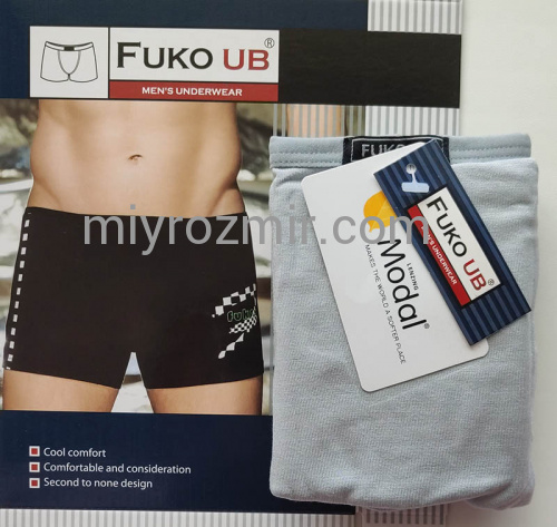 Чоловічі труси шорти модал з вузькою резинкою, FUKO UB 7855 фото 8